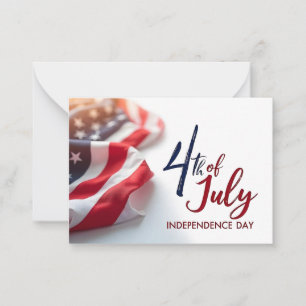 4th of July Independence Day Patriotic Design Note Card