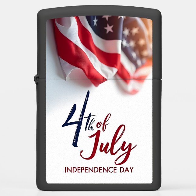 4th of July Independence Day Patriotic Design Zippo Lighter (Front)
