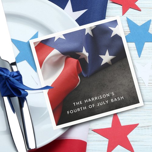 4th Of July Independence Day Patriotic Flag Napkins