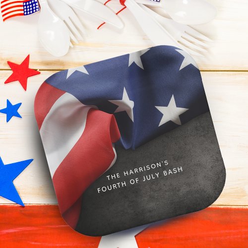 4th Of July Independence Day Patriotic Flag Paper Plates