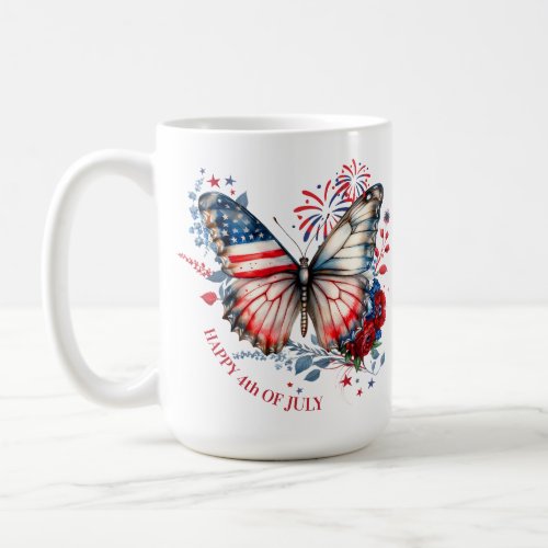 4th of July Independence day Patriotic Large Coffee Mug