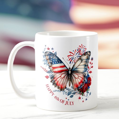 4th of July Independence Day Patriotic Name Coffee Mug