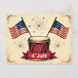 4th of July, Independence Day, Postcard