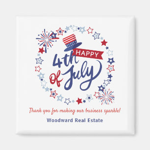 4th of July Independence Day Real Estate Marketing Magnet