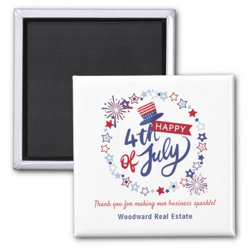 4th of July Independence Day Real Estate Marketing Magnet