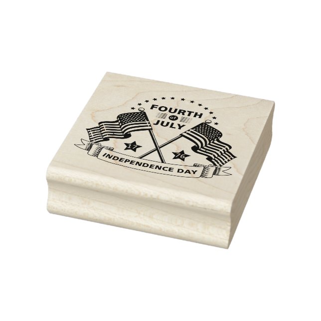 4th of July Independence Day Rubber Stamp (Stamp)