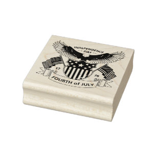 4th of July Independence Day Rubber Stamp