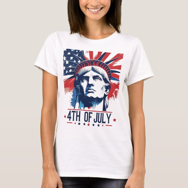 4th of July Independence Day Spirit T-Shirt (Front)
