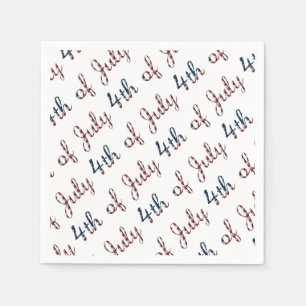 4th of July Independence Day Stars and Stripes USA Napkins