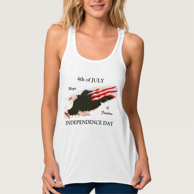 4th of July, Independence Day Tank Top (Front)