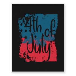 4th of July Independence Day Temporary Tattoos