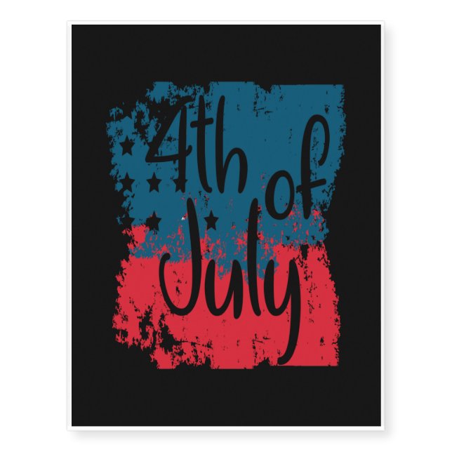 4th of July Independence Day Temporary Tattoos (Front)