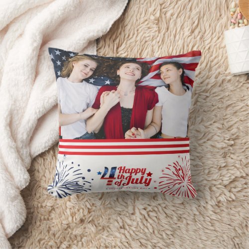 4th of July Independence day Throw Pillow