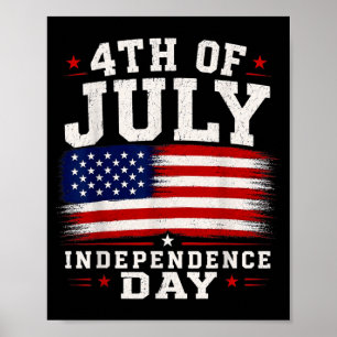 4th Of July Independence Day Usa Flag American Poster