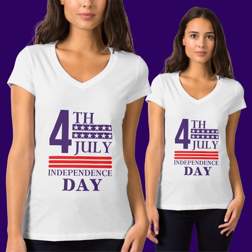 4th of July Independence DayUSA FlagPatriotic T_Shirt