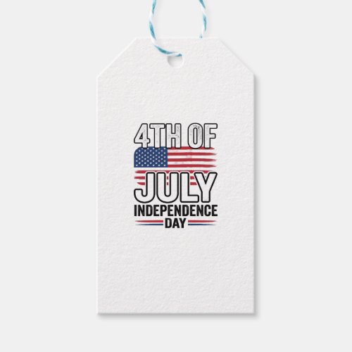 4th of July Independence Day Vintage Shirt Design_ Gift Tags