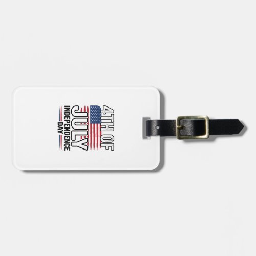 4th of July Independence Day Vintage Shirt Design_ Luggage Tag