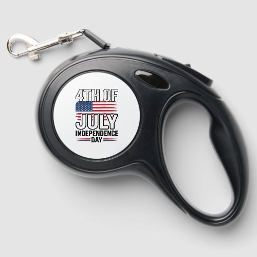 4th of July Independence Day Vintage Shirt Design_ Retractable Pet Leash