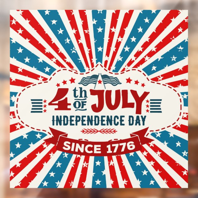 4th of July Independence Day Window Cling (Sheet 2)