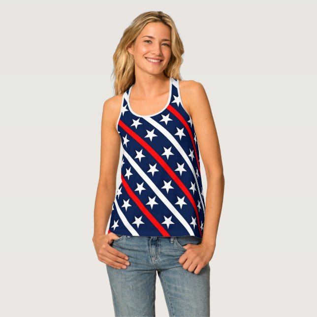 4th of July Independence Day Women's Tank Top (Front Full)