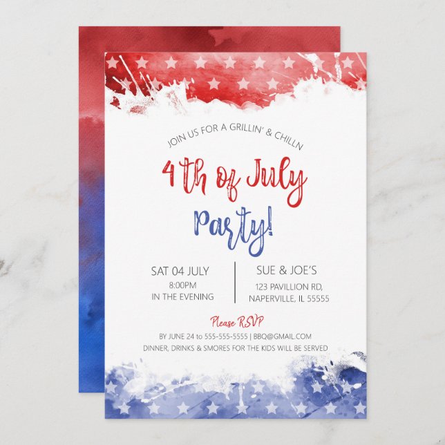 4th of July Invitation (Front/Back)