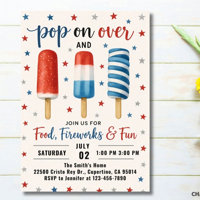 4th of July Invitation Independence Day party Invi (Creator Uploaded)