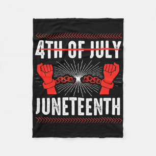 4th of july juneteenth independence day black fleece blanket