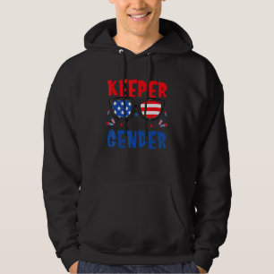 4th Of July Keeper Of The Gender Reveal Baby Annou Hoodie
