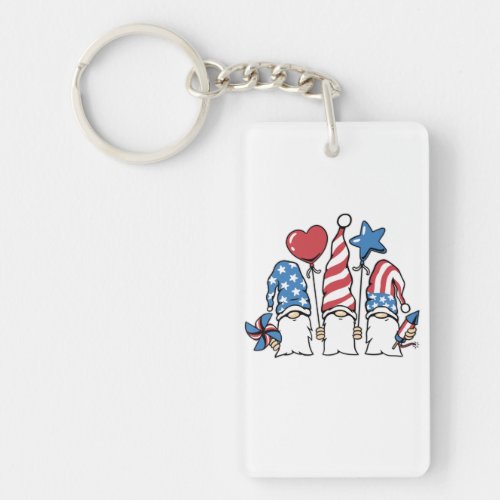 4th of July Keychain