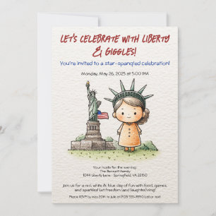 4th of July Kids Invitation – Cute Liberty 
