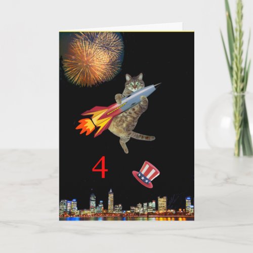4th of July Kitty Card