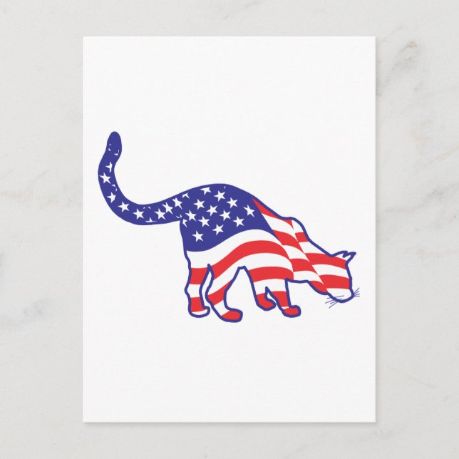 4th of July Kitty Cats Postcard (Front)