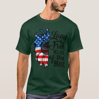 4th of July Land of Free Independence Day T-Shirt