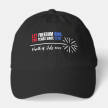4th of July Let Freedom Ring Baseball Cap