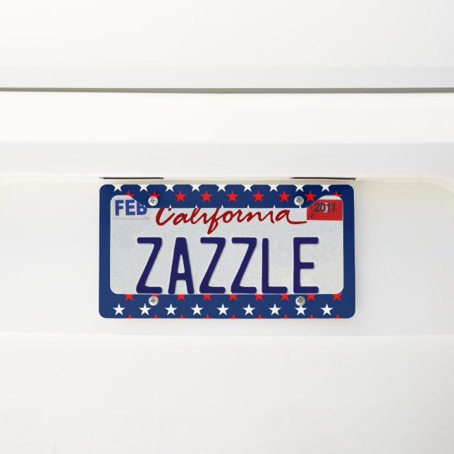 4th of July License Plate Frame (On Car)