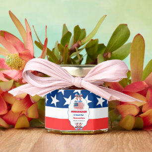 4th of july little firecracker baby shower honey jar favors