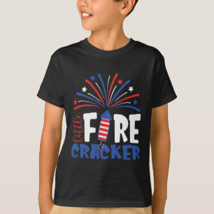 4th Of July Little Firecracker Toddler Outfit Patr T-Shirt