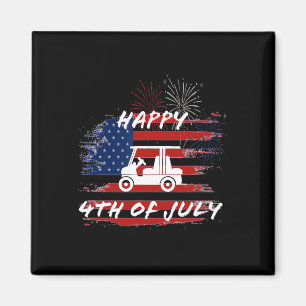 4th Of July Looping Parade Holiday Golf Cart Ameri Magnet