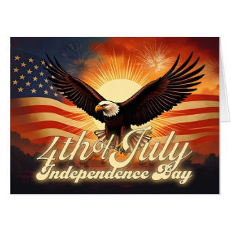 4th of July – Majestic Eagle & Fireworks Tribute🦅 Card