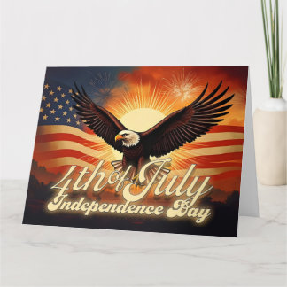 4th of July – Majestic Eagle & Fireworks Tribute🦅 Card