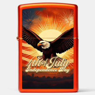 4th of July – Majestic Eagle & Fireworks Tribute🦅 Zippo Lighter