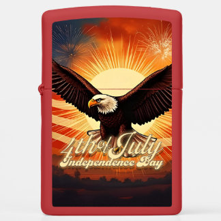 4th of July – Majestic Eagle & Fireworks Tribute🦅 Zippo Lighter