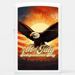 4th of July – Majestic Eagle & Fireworks Tribute🦅 Zippo Lighter