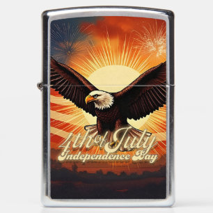 4th of July – Majestic Eagle & Fireworks Tribute🦅 Zippo Lighter