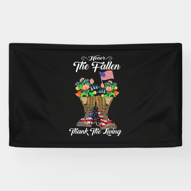 4th Of July Memorial Day Veteran Honor Banner (Horizontal)