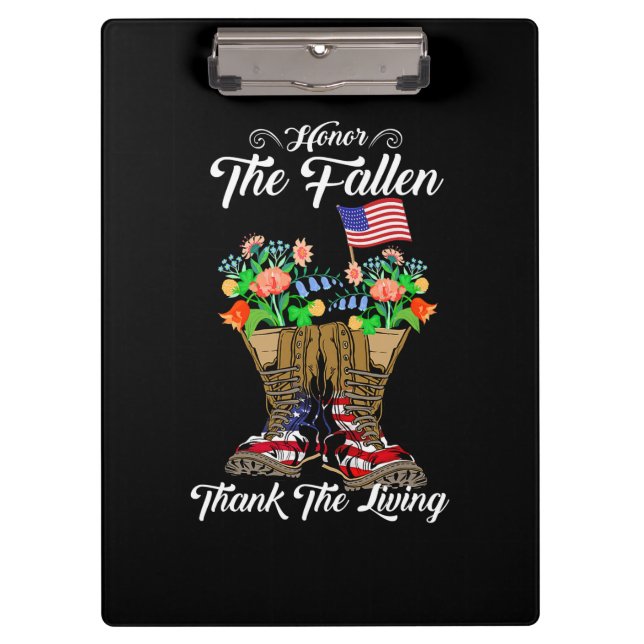 4th Of July Memorial Day Veteran Honor Clipboard (Front)