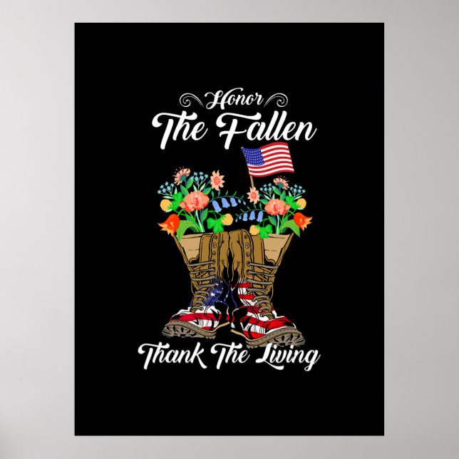 4th Of July Memorial Day Veteran Honor Poster (Front)