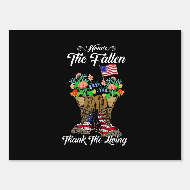 4th Of July Memorial Day Veteran Honor Sign (Front)