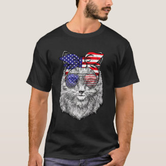 4th Of July Meowica American Flag Cat Merica Men U T-Shirt