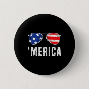 4th Of July Merica American Flag Sunglasses Boys G Button